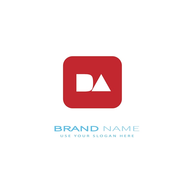 DA653 letter DA logo design