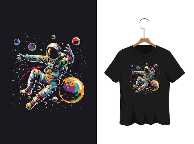 Dabbing astronaut space t shirt design artwork