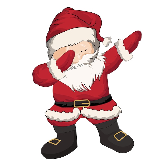 Vector dabbing santa claus christmas illustration