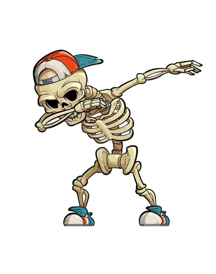Vector dabbing skeleton