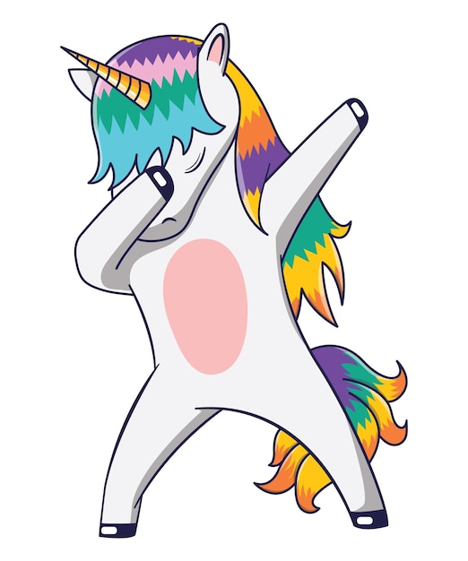 Dabbing unicorn unicorn doing a dab dance funny dancing unicorn