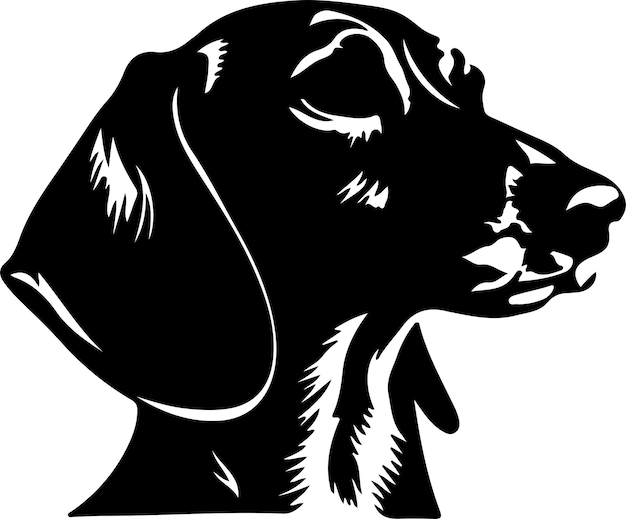 Dachshund black silhouette with transparent background