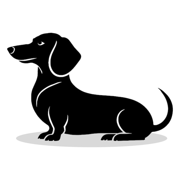 Dachshund silhouettes and icons