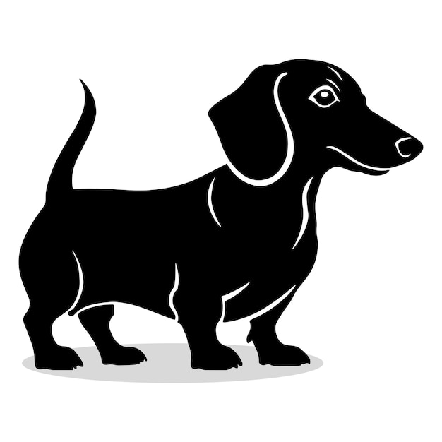 Dachshund silhouettes and icons
