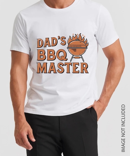 Vector dad bbq master t-shirt ontwerp