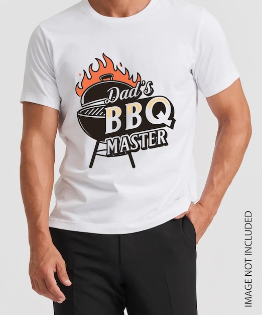 Vector dad bbq master t-shirt ontwerp