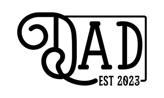 Vector dad est 2022 logo with the words est 2022