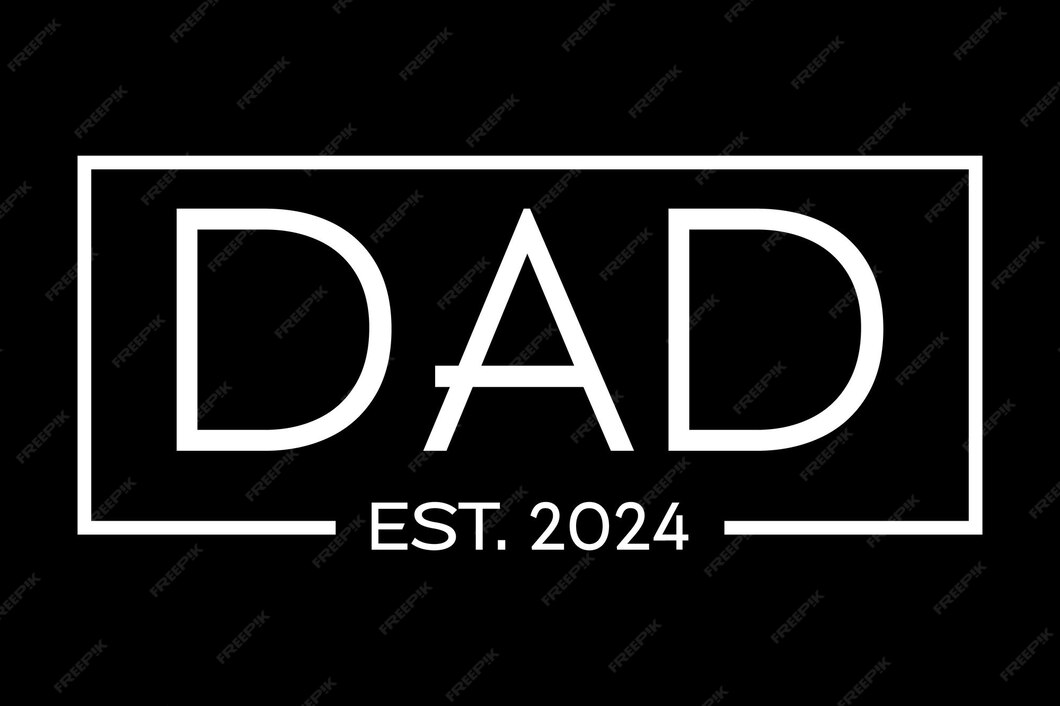 Premium Vector Dad est 2024 promoted to father father's day dad 2024