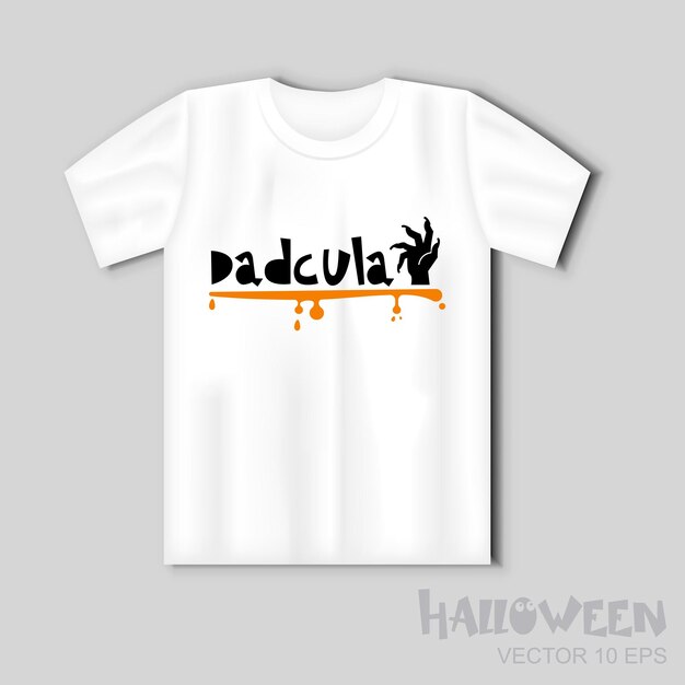 Dadcula fun lettering for halloween with terrible hand Vector illustration