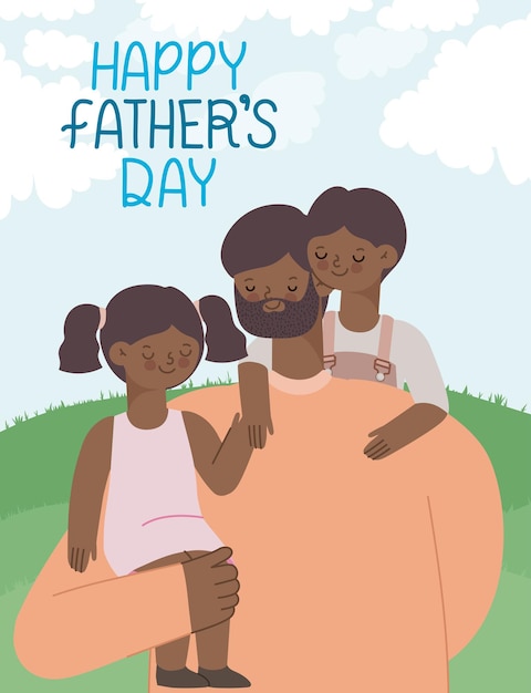 Vector dads day card