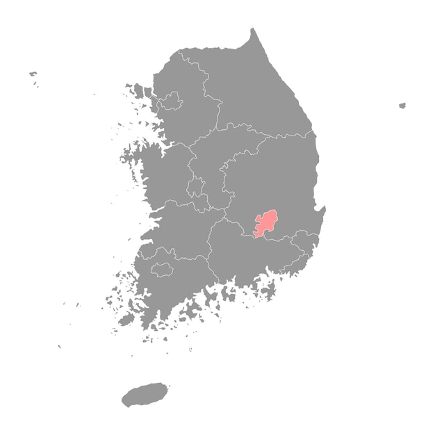 한국 벡터 일러스트의 대구지도 광역시