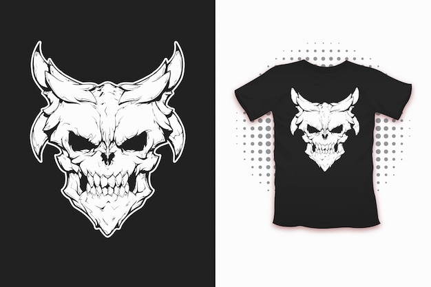 Daemon print voor t-shirt