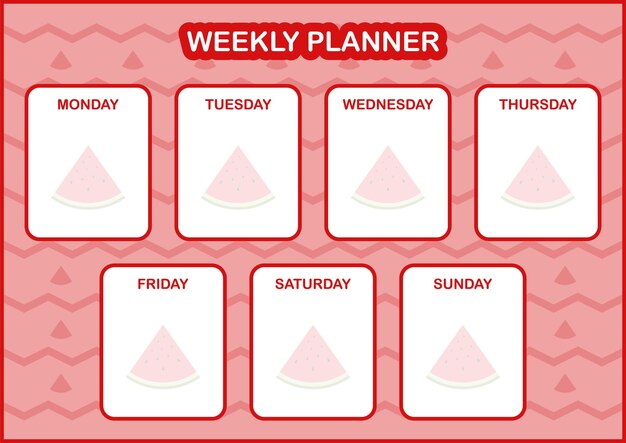 Dag- en weekplanner met Watermelon