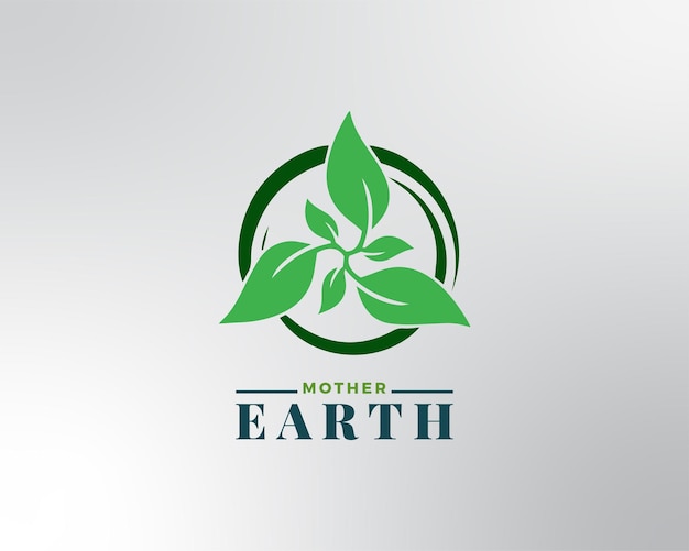 Dag van de aarde 22 april tekst vectorillustratie Earth Day Logo Design