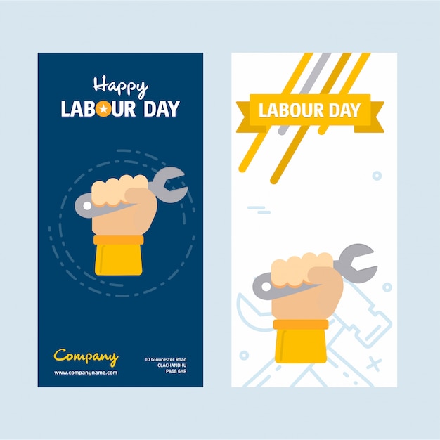 Dag van de arbeid banner set