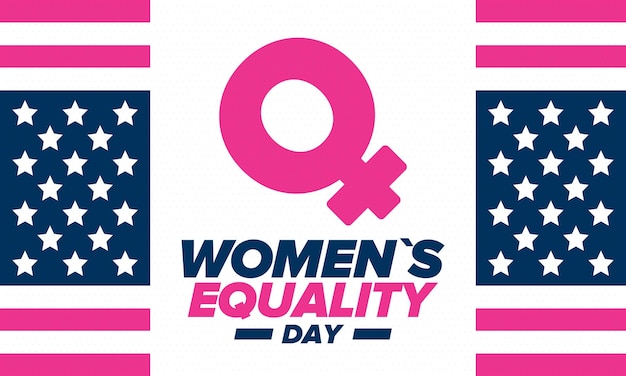 Dag van de gelijkheid van vrouwen in de Verenigde Staten Vrouwelijke vakantie Vrouwen juiste geschiedenis Feminisme concept Vector