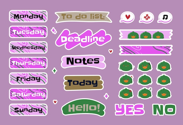 Dagblad houten eend sticker set