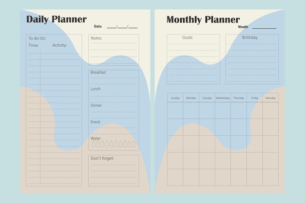 Dagelijks-maandelijks planner