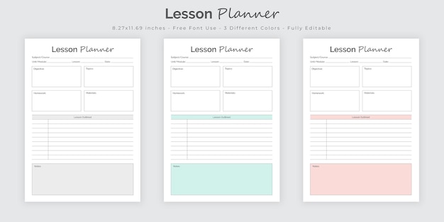 Dagelijkse lesplanner en studieplanner logboek journaaltracker interieurontwerpsjabloon