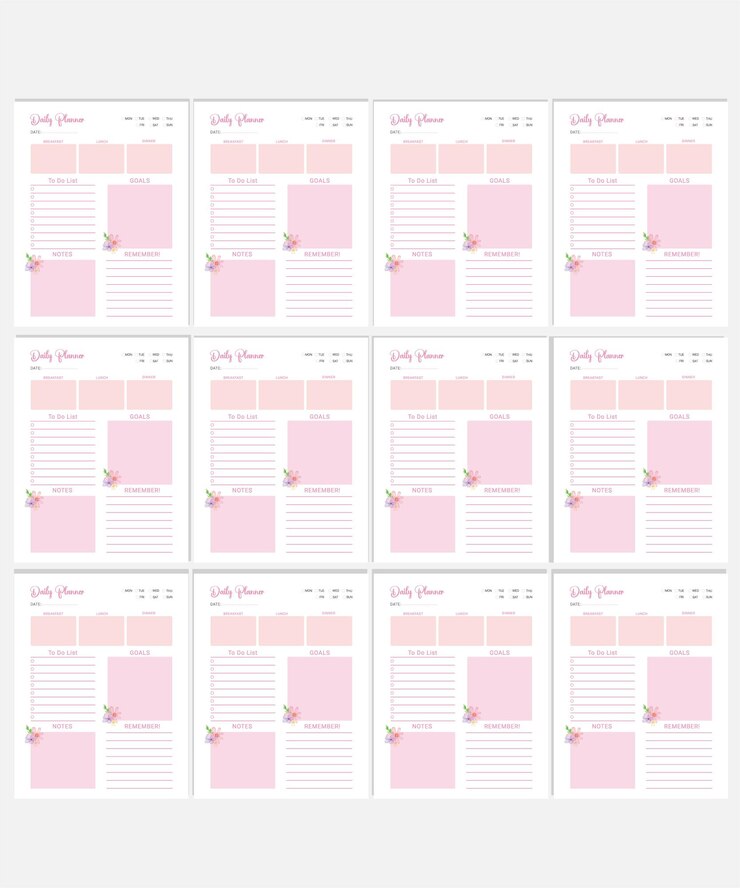 Vector dagelijkse planner