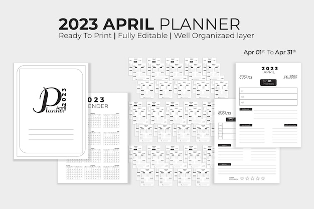 Vector dagplanner april 2023