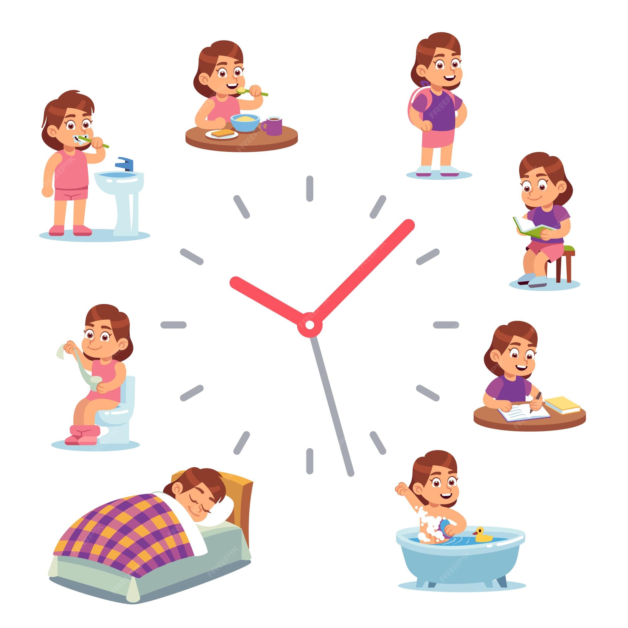 daily routine clipart pictures free