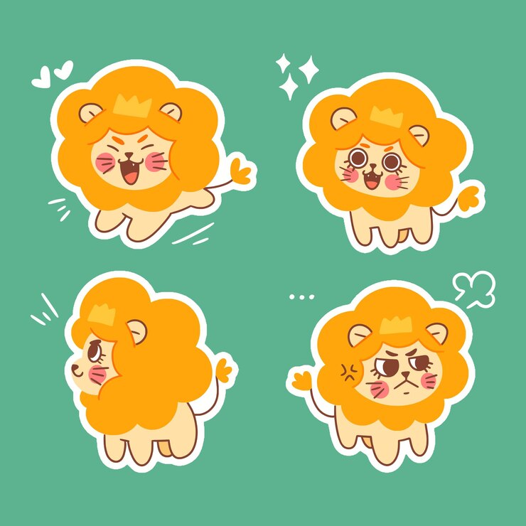Daily Life of Little Jungle King Digital Illustration Pack