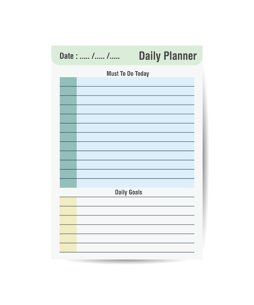 Daily My Routines planner template minimalist planners Clear and simple printable to do list