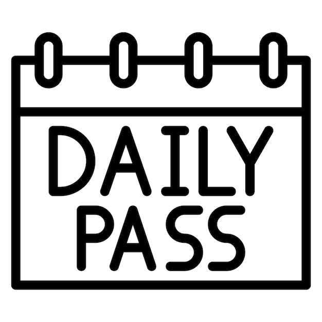 Векторное изображение значка Daily Pass может быть использовано для гольфа