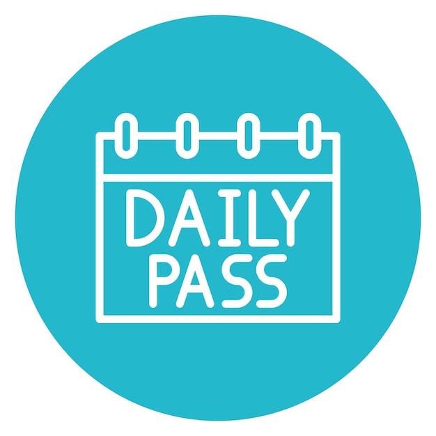 Векторное изображение значка Daily Pass может быть использовано для гольфа