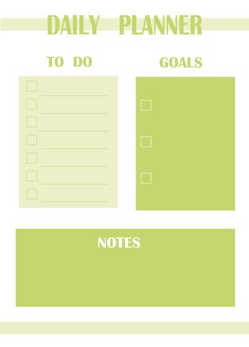 Premium Vector  Daily planner schedule for day with goals notes