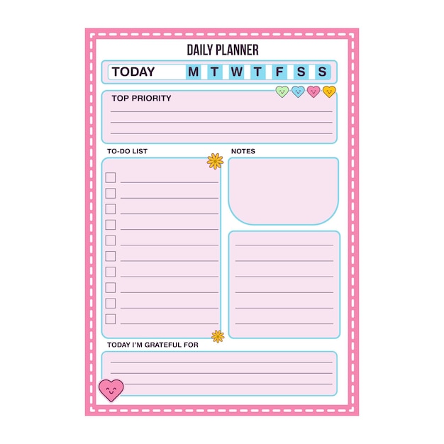 Daily Planner Planner Cute Planner