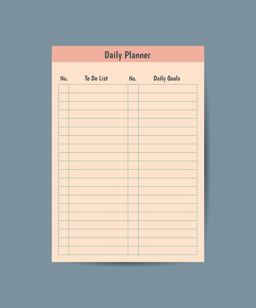 Premium Vector  Daily planner schedule for day with goals notes