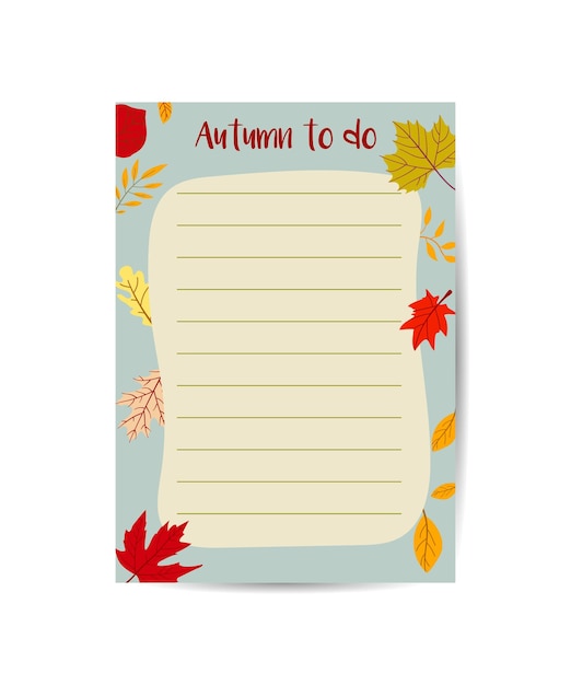 the daily planner template organizer and schedule with space for notes a todo list to do colorful with leaves