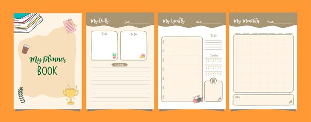 Daily weekly and monthly planner