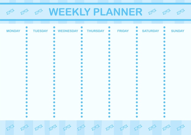 Daily and weekly planner with Glasses