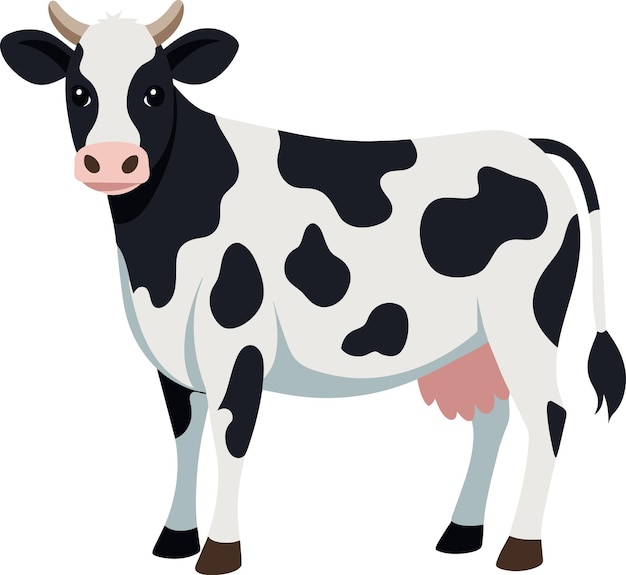 dairy spotted cow illustration vector