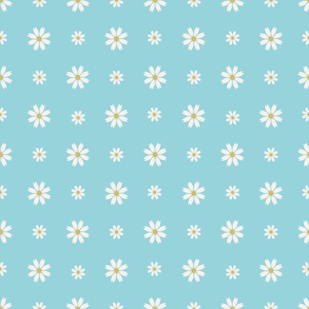 Vector daisies on a blue background