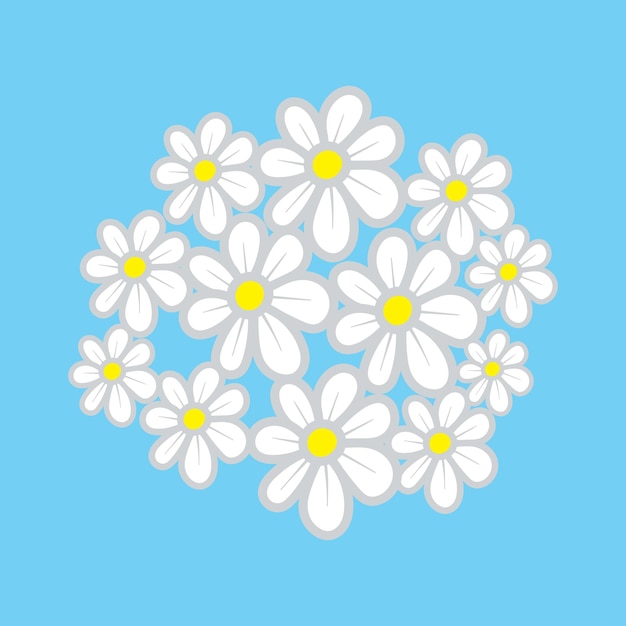 Vector daisies flower