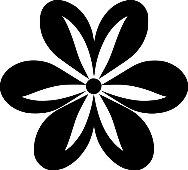 Vector daisy black and white isolated icon vector illustration