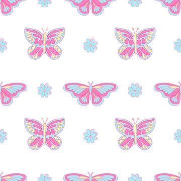 Y2k Aesthetic Background with Butterflies on Vibrant Checkered Mesh  24316699 Vector Art at Vecteezy