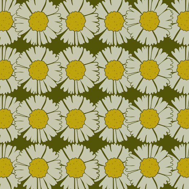 daisy flower pattern vector art