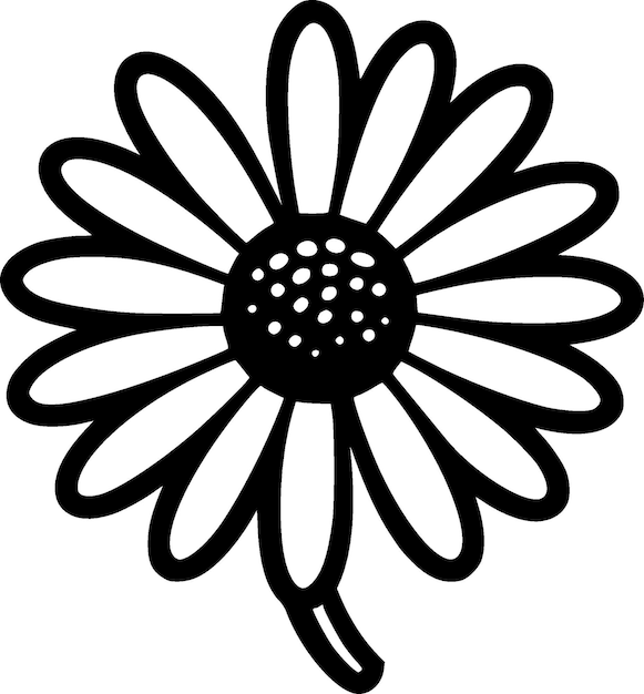 Daisy minimalist and simple silhouette vector illustration