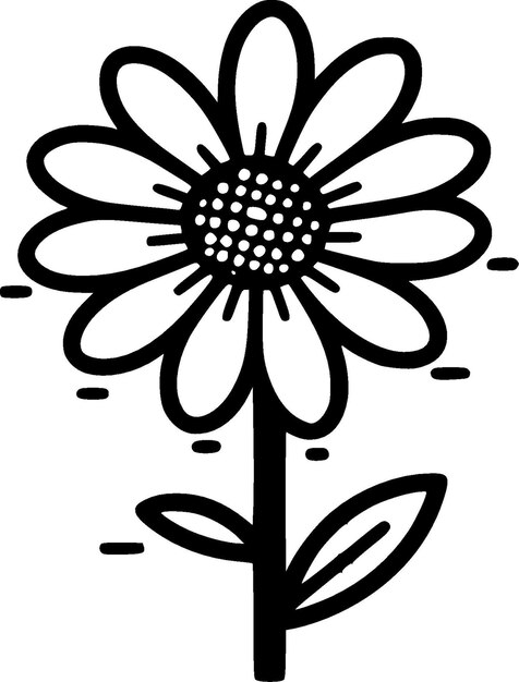 Daisy minimalistisch en plat logo vectorillustratie