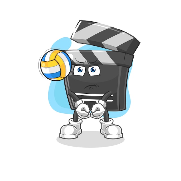 Dakspaan spelen volleybal mascotte cartoon vector