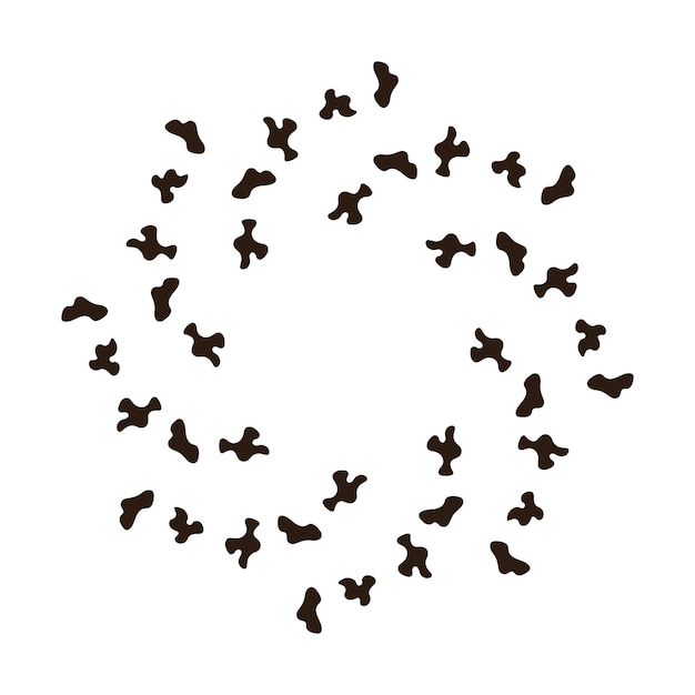 Далматинские черные пятна в виде рамки с пространством