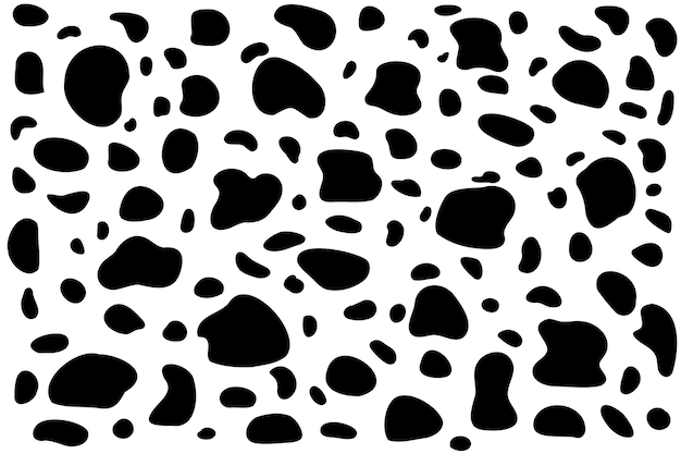 Dalmatian black and white pattern seamless cow print animal skin texture abstract black drops