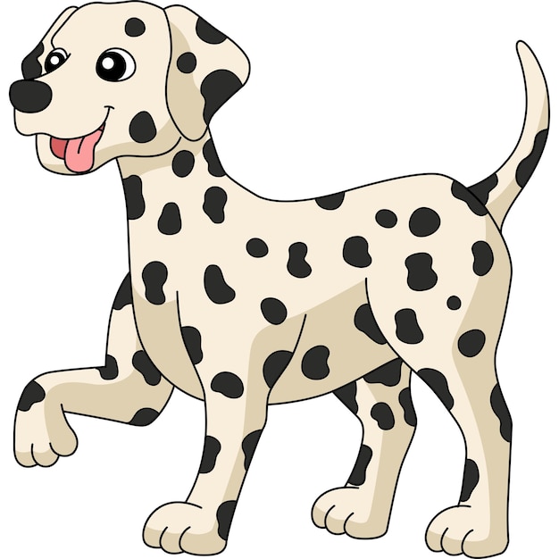 Vector dalmatian dog cartoon clipart illustration