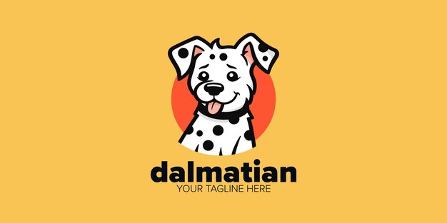 Vector dalmatian logo elegance for pet brands pet clinics dog products and vector art