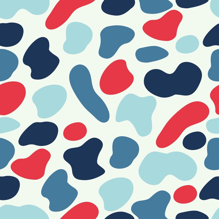 Dalmatian seamless pattern Animal abstract colourful print Cow spots vector illustration